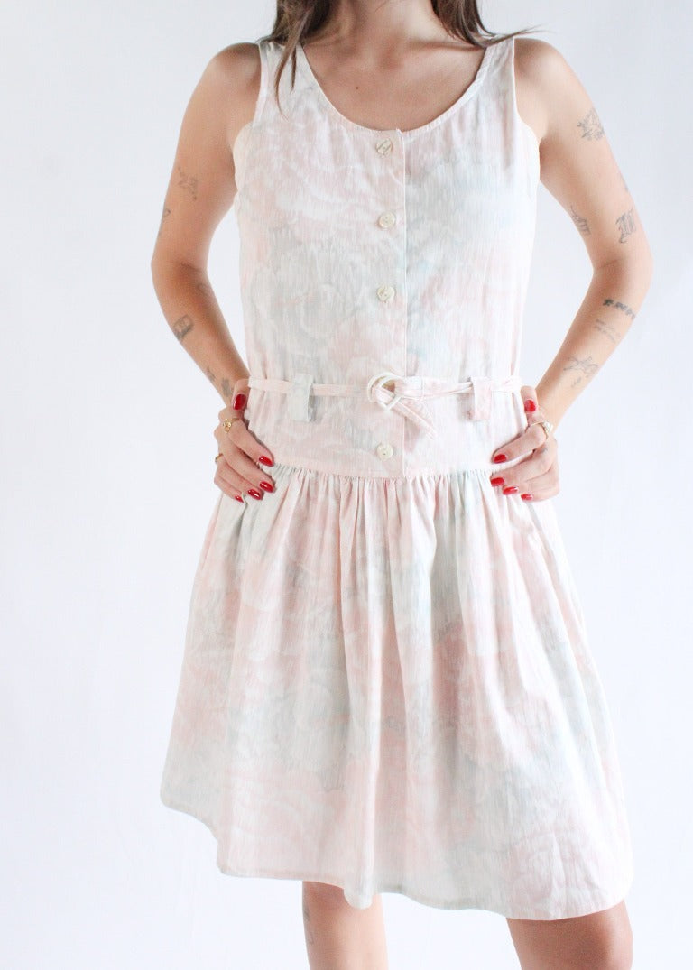 Vintage Printed Dress D0247