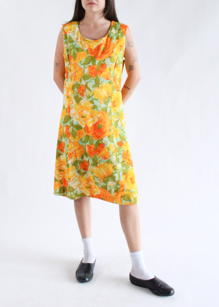 Vintage Floral Dress D0580