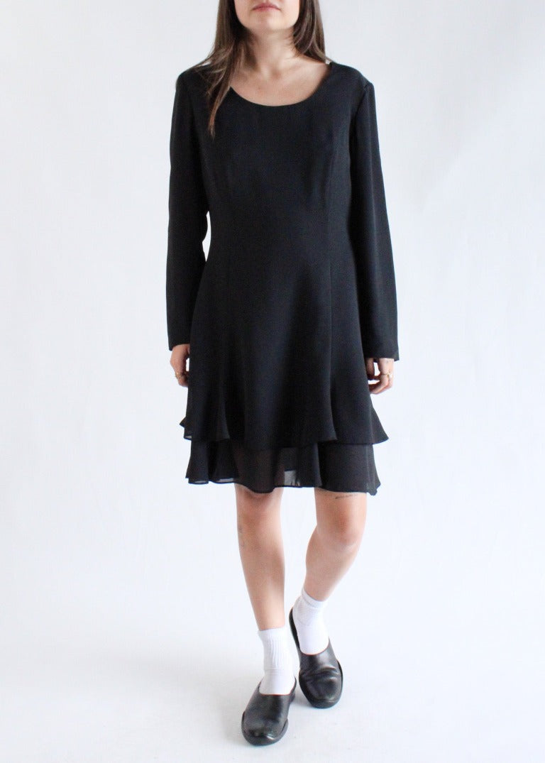 Vintage Black Dress D0217
