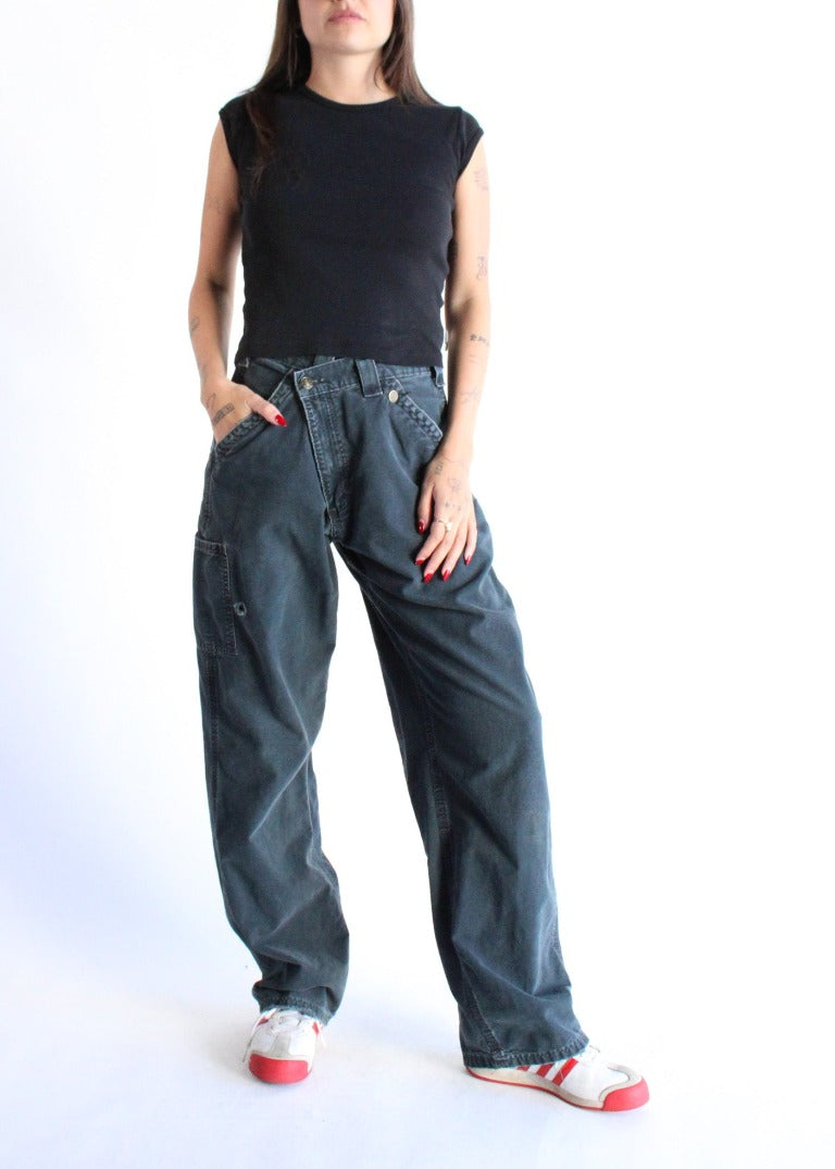 RCYCLD Cross Closure Workwear Pants