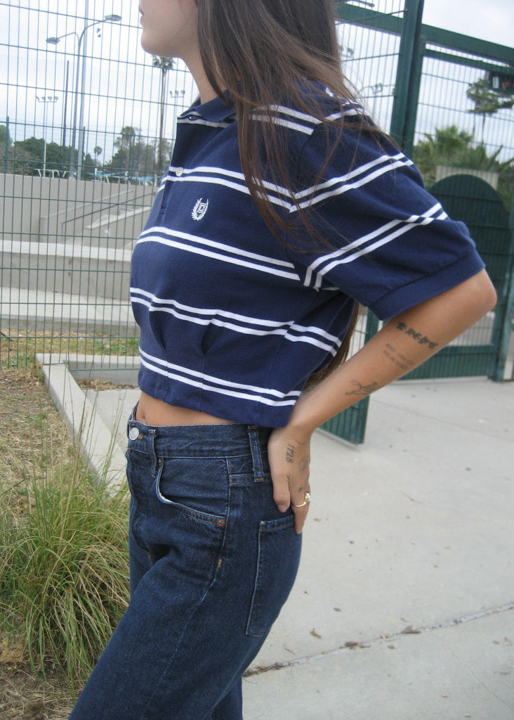 RCYCLD Cropped Polo Dart Tee