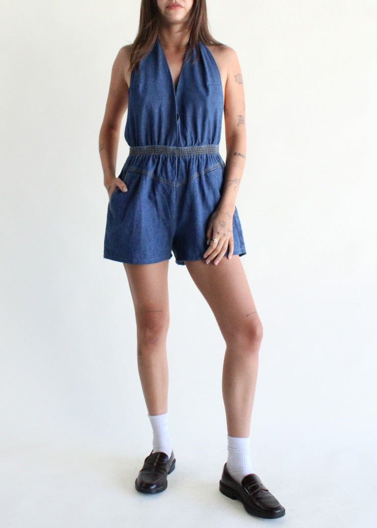 RCYCLD Denim Romper