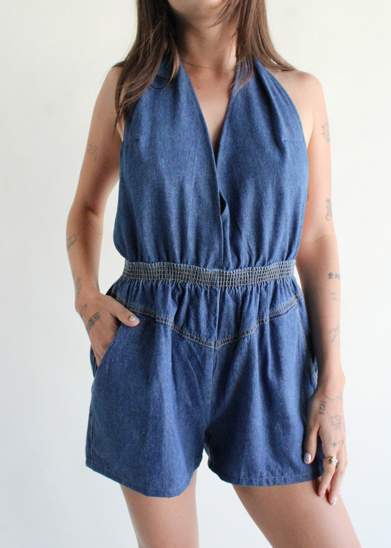 RCYCLD Denim Romper