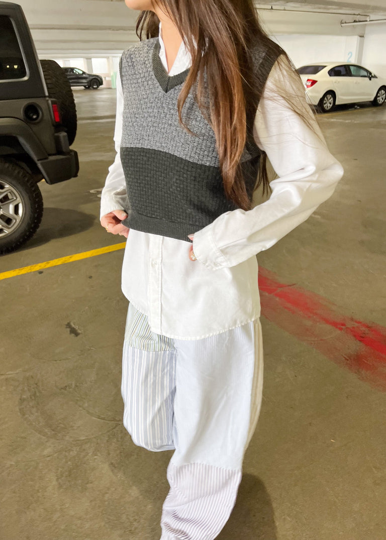 RCYCLD Cropped Sweater Vest