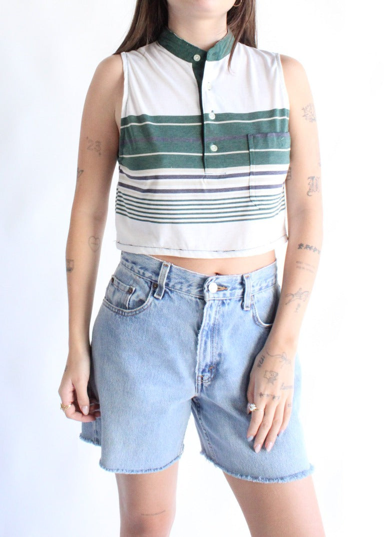 RCYCLD Crop Polo Tank T1342