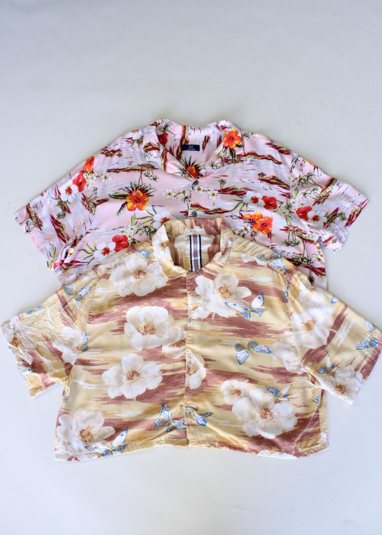 RCYCLD Crop Tropical Shirt