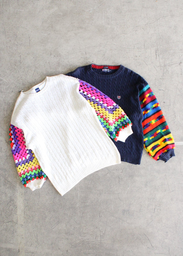 RCYCLD Crochet Sleeve Sweater