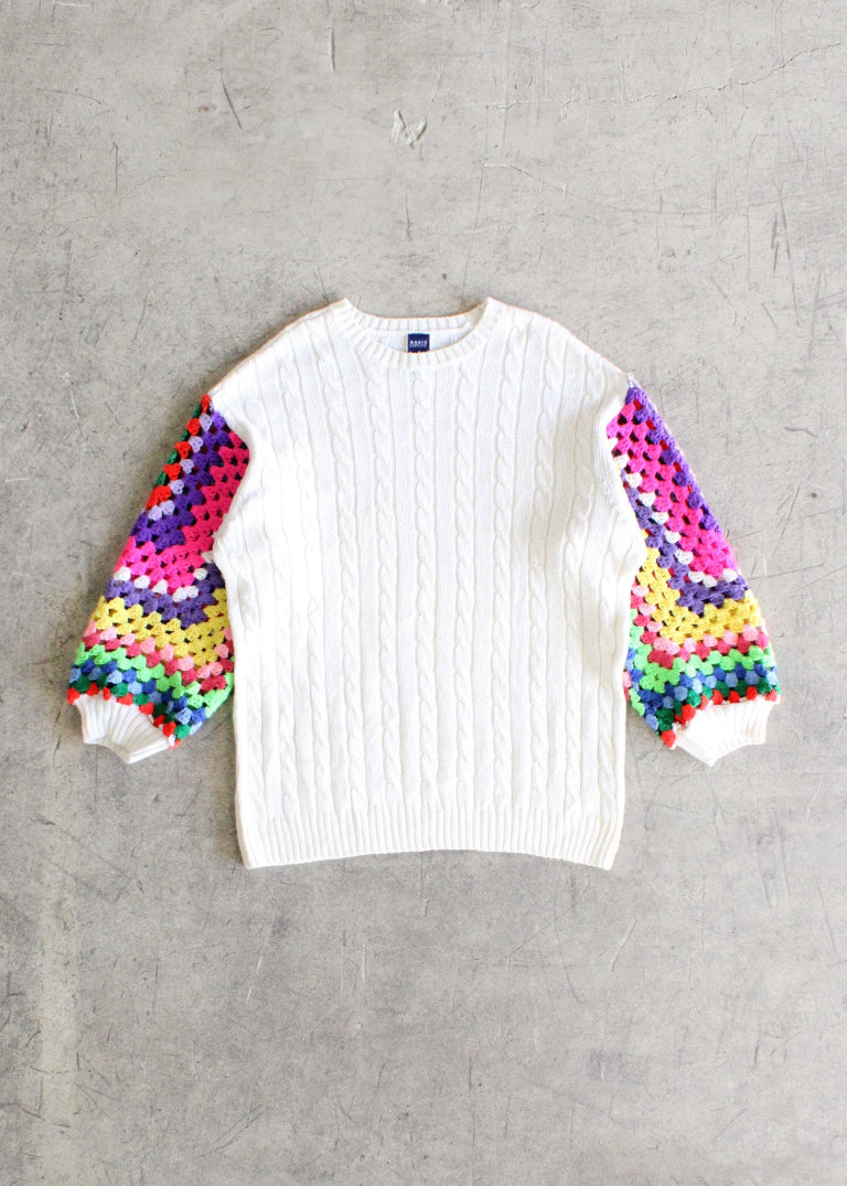 RCYCLD Crochet Sleeve Sweater
