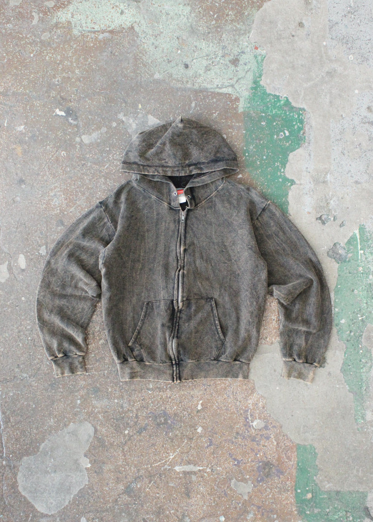 RCYCLD Acid Wash Zip Up