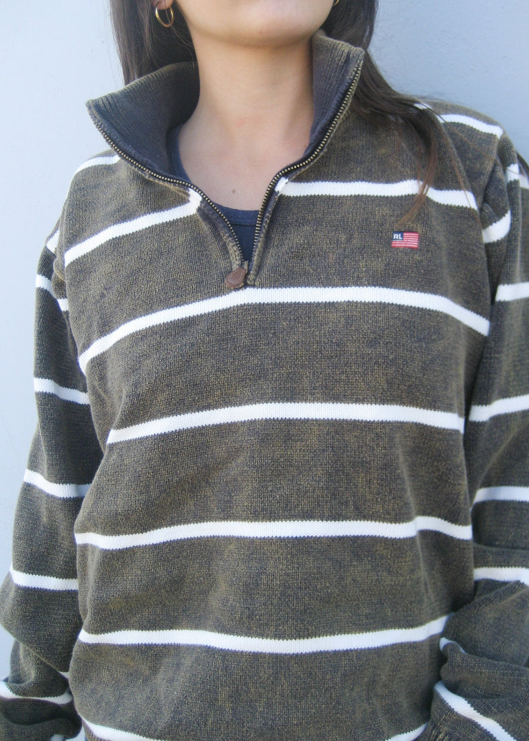 RCYCLD Acid Wash Quarter Zip