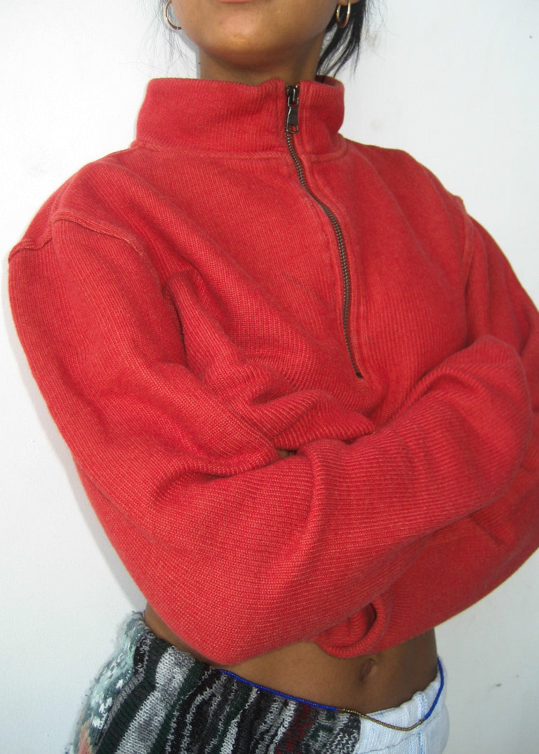RCYCLD Cropped Quarter Zip