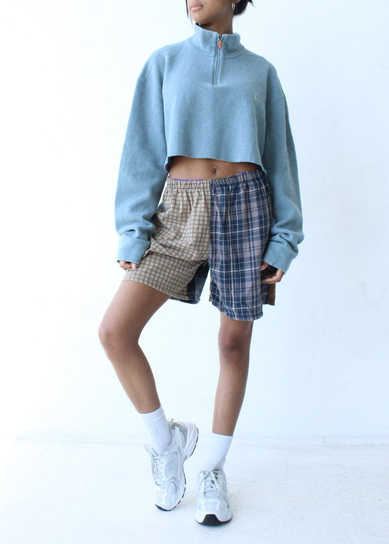 RCYCLD Cropped Quarter Zip