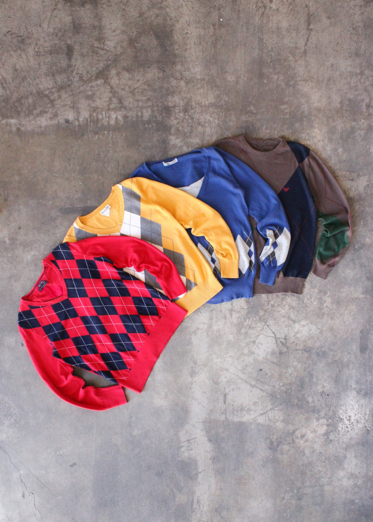 Y2K Argyle Sweater