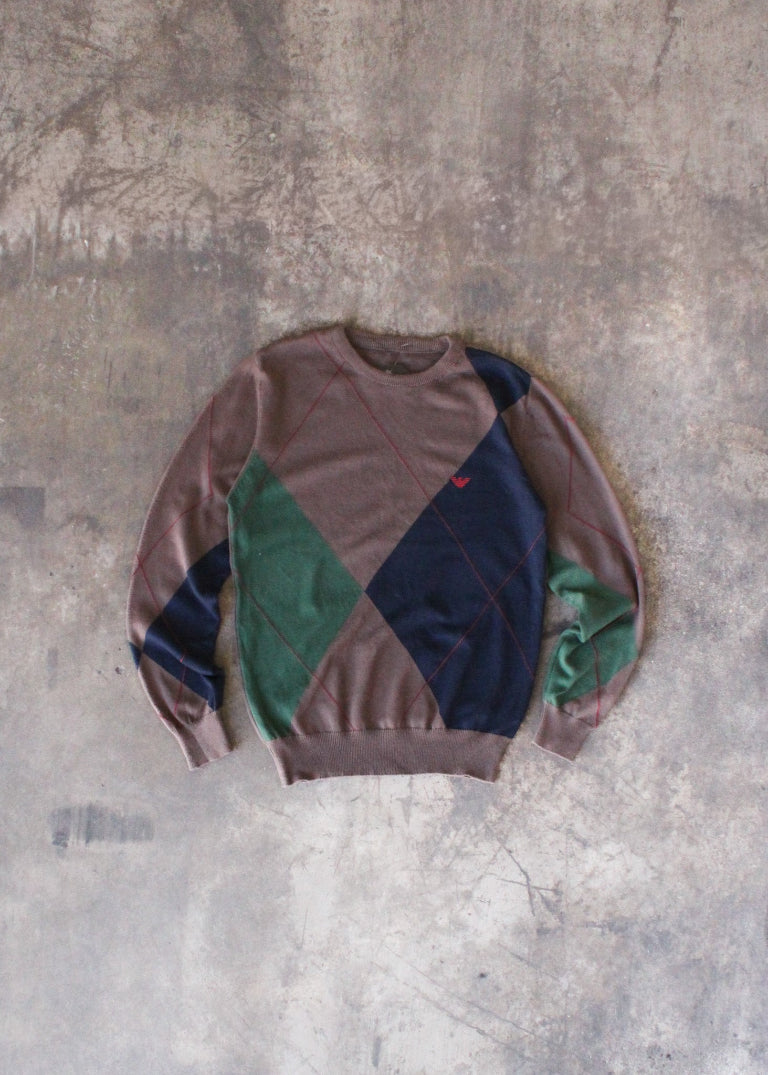 Y2K Argyle Sweater