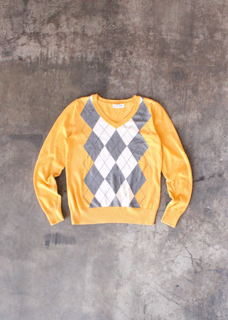 Y2K Argyle Sweater