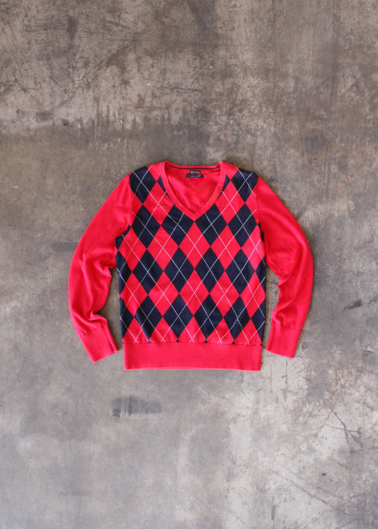Y2K Argyle Sweater