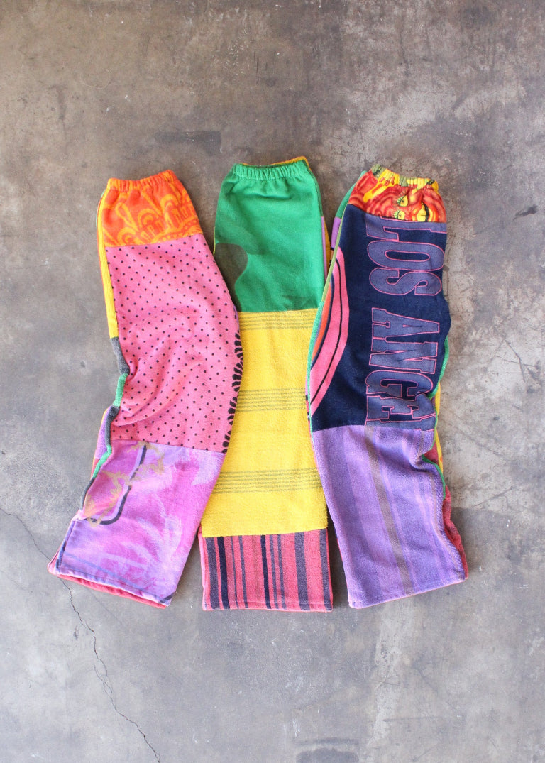 RCYCLD Over Dyed Towel Pieced Pants