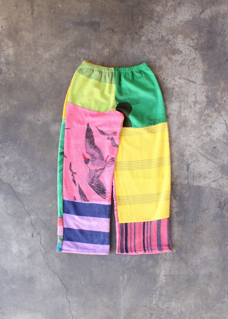 RCYCLD Over Dyed Towel Pieced Pants