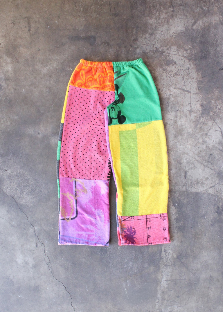 RCYCLD Over Dyed Towel Pieced Pants
