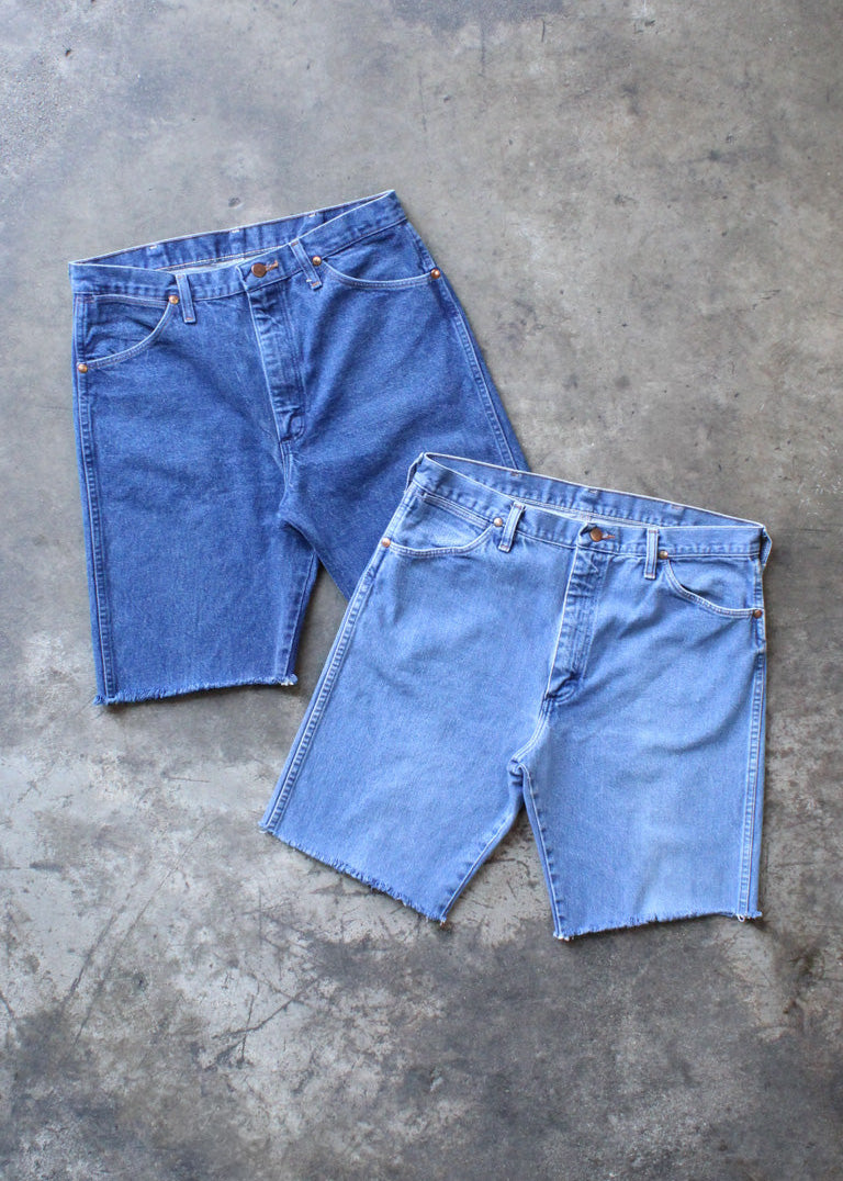 Vintage Wrangler Denim Cut Off Shorts Long Line