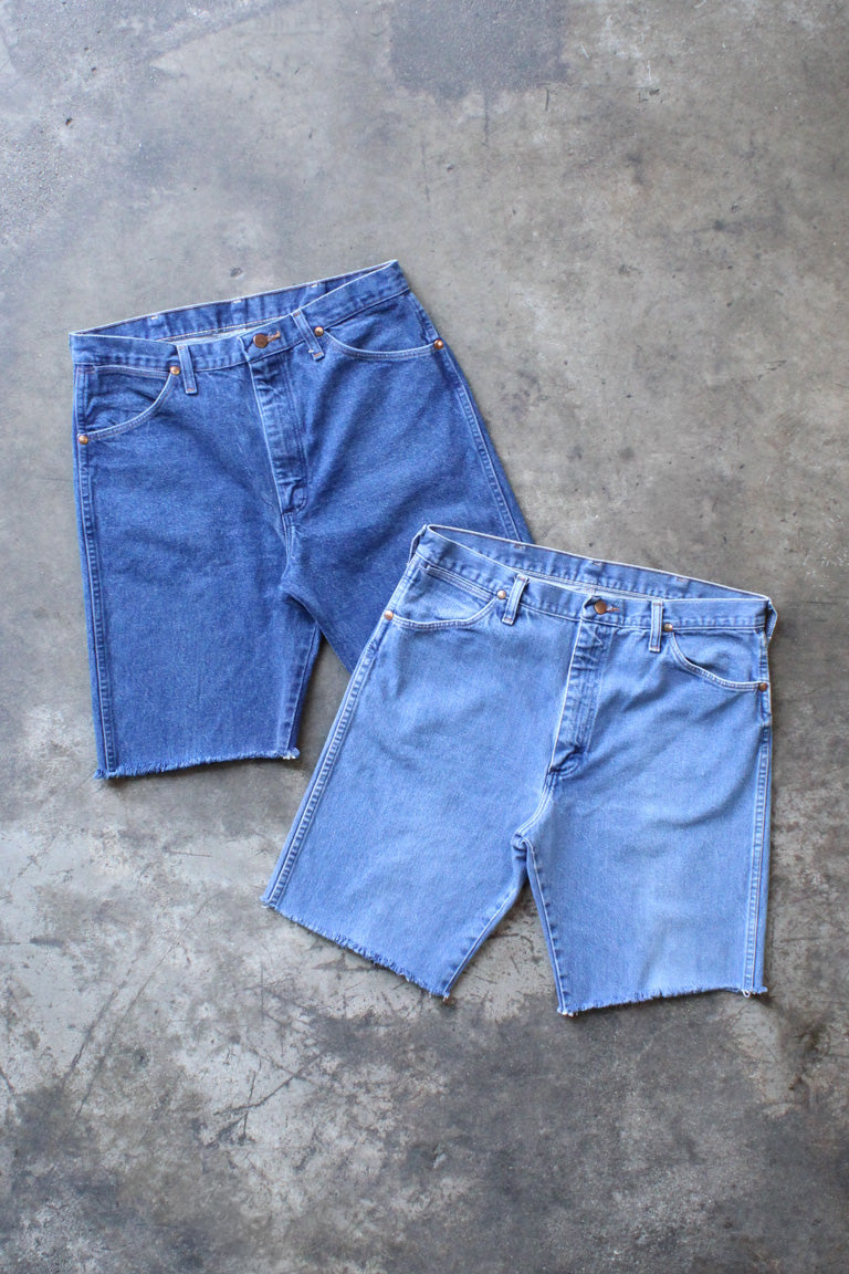 Vintage Wrangler Denim Cut Off Shorts Long Line