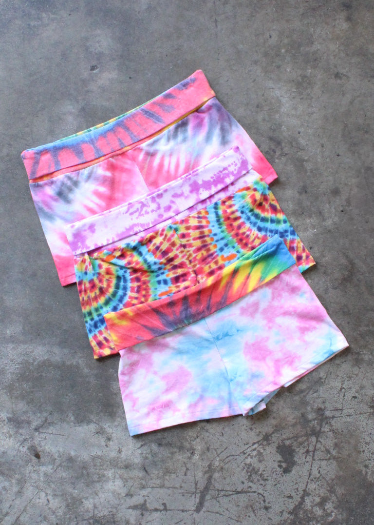 RCYCLD Fold Over Tie Dye Micro Short