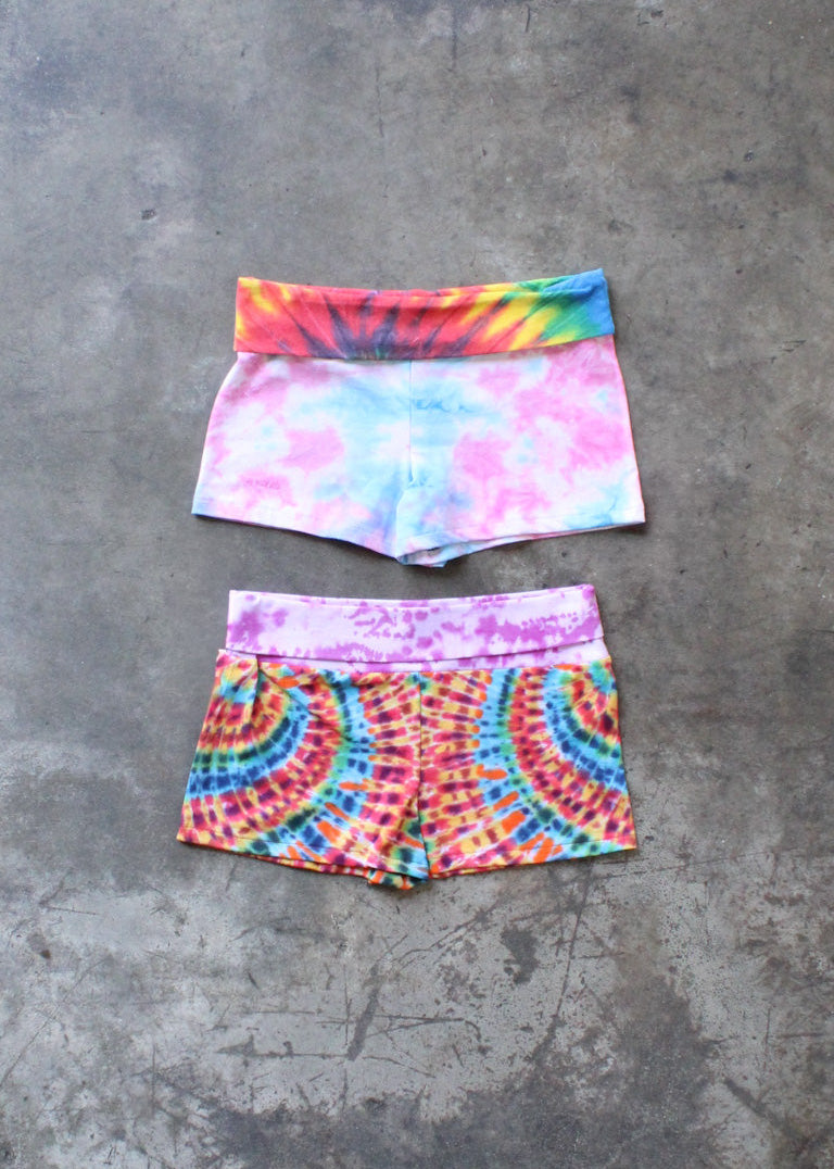 RCYCLD Fold Over Tie Dye Micro Short