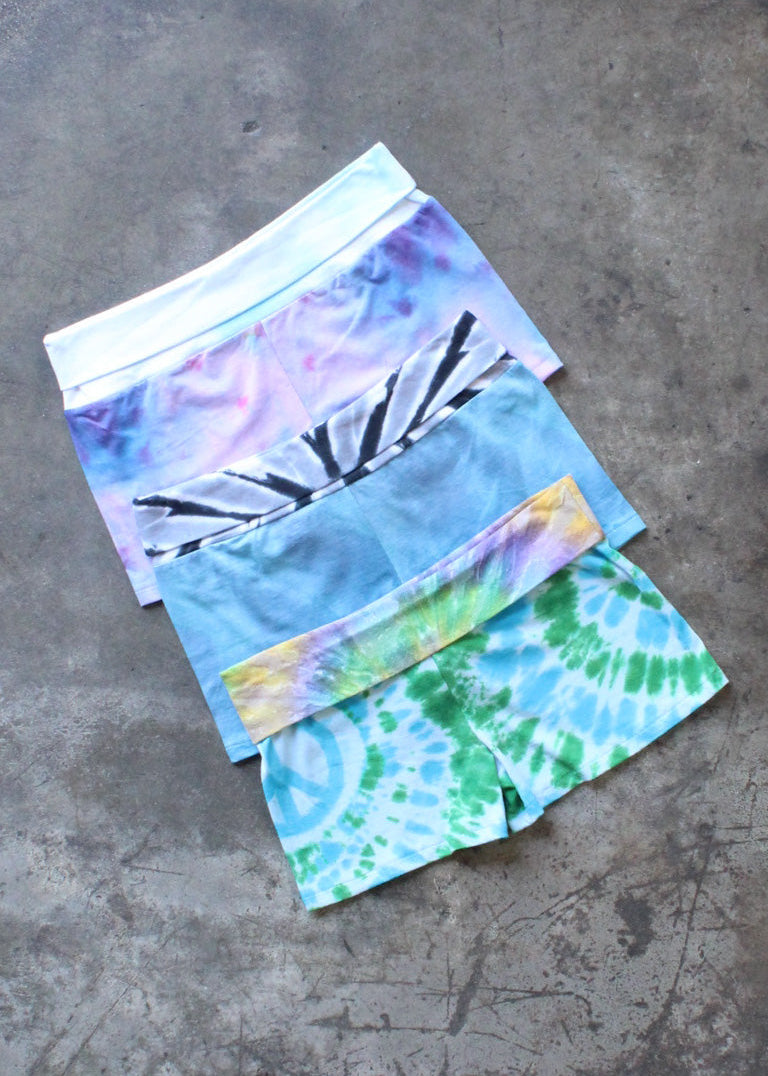 RCYCLD Fold Over Tie Dye Micro Short