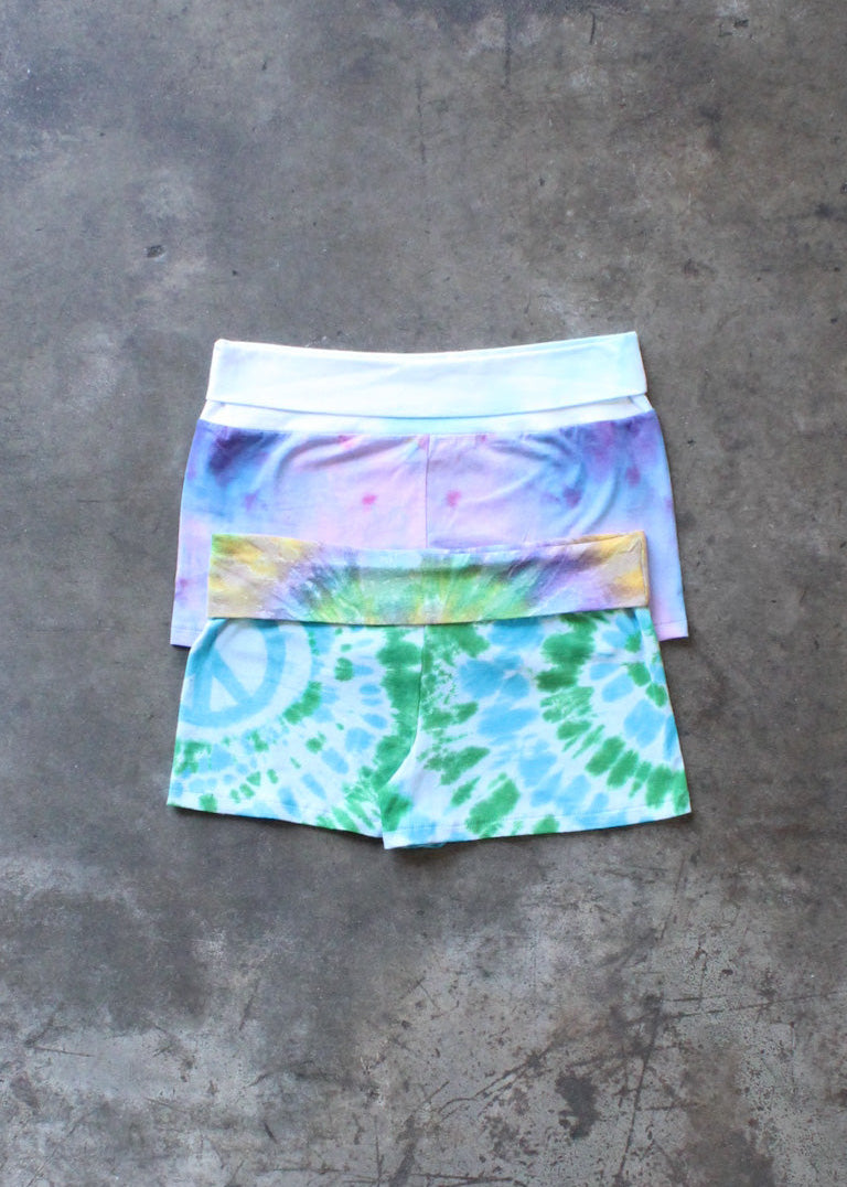 RCYCLD Fold Over Tie Dye Micro Short