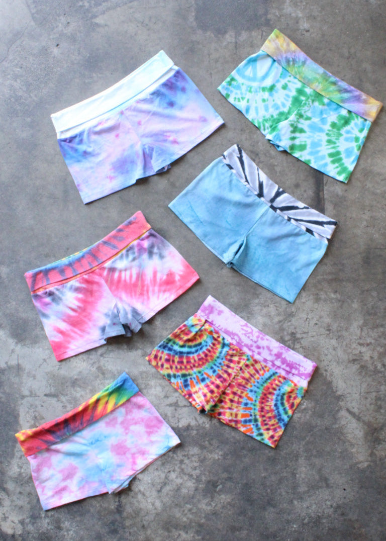 RCYCLD Fold Over Tie Dye Micro Short