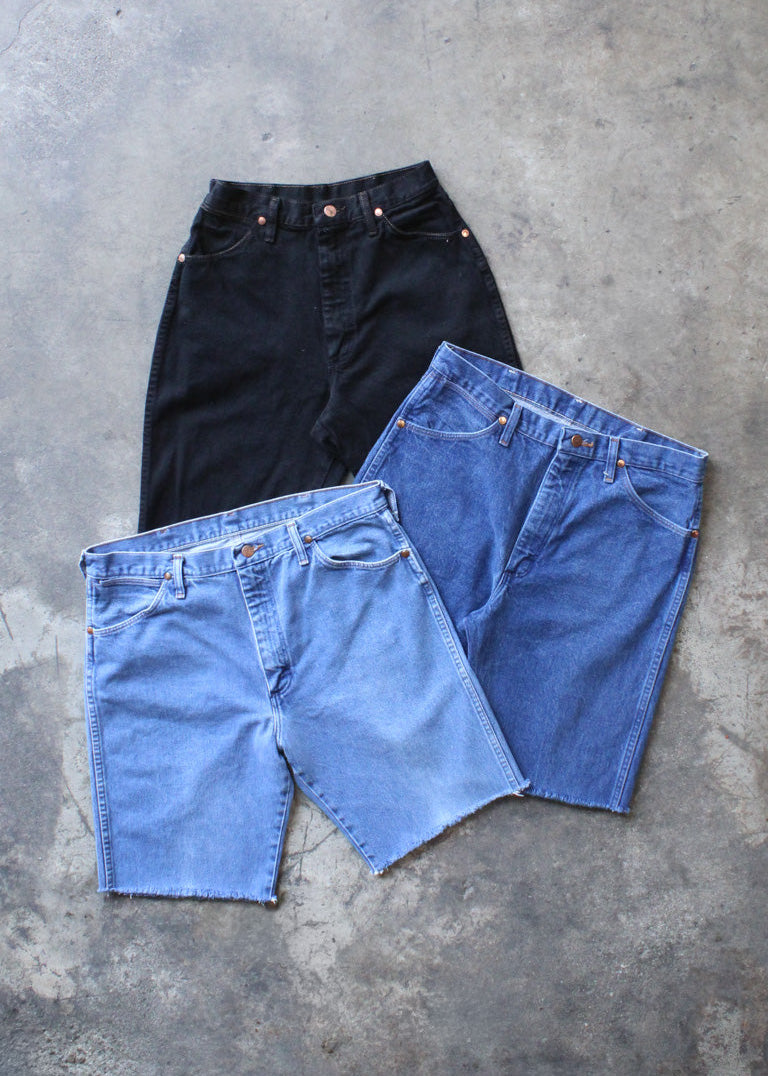 Vintage Wrangler Denim Cut Off Shorts Long Line