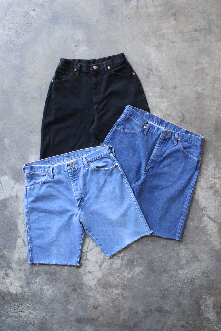 Vintage Wrangler Denim Cut Off Shorts Long Line