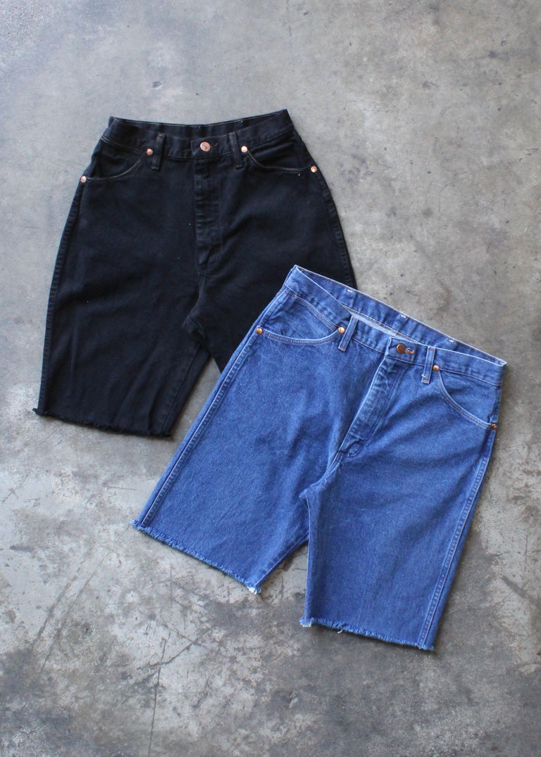 Vintage Wrangler Denim Cut Off Shorts Long Line