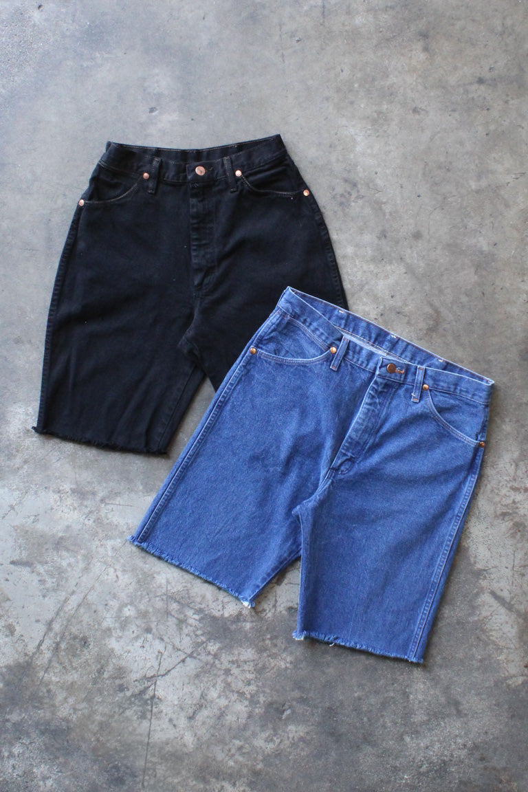 Vintage Wrangler Denim Cut Off Shorts Long Line