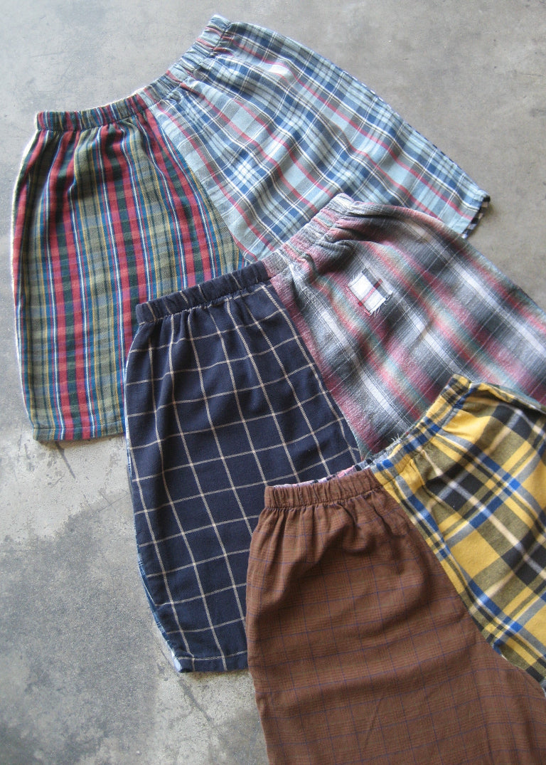 RCYCLD Flannel Pieced Shorts