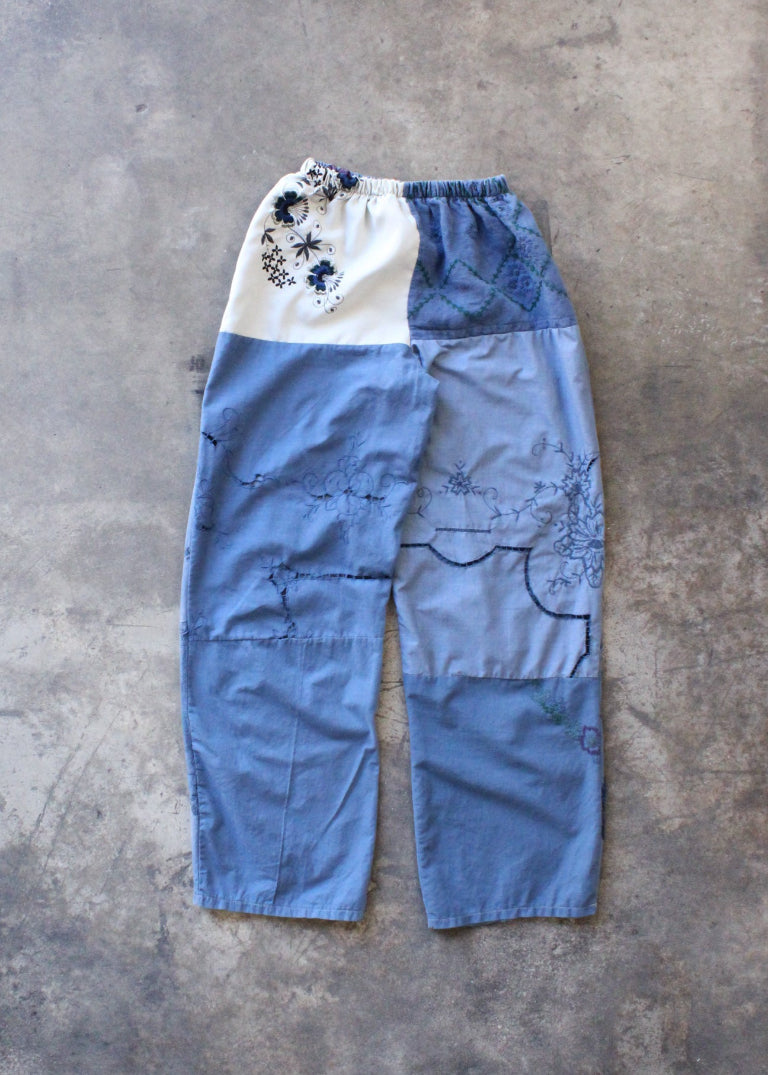 RCYCLD Over Dyed Embroidered Pieced Pant
