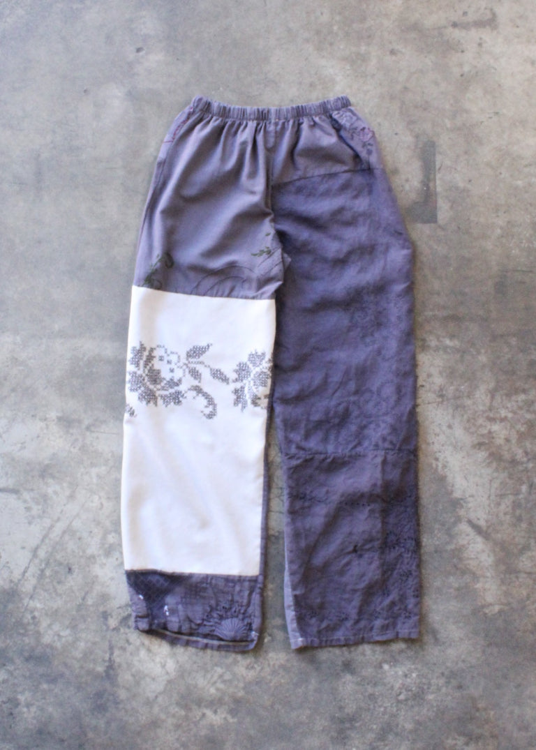 RCYCLD Over Dyed Embroidered Pieced Pant