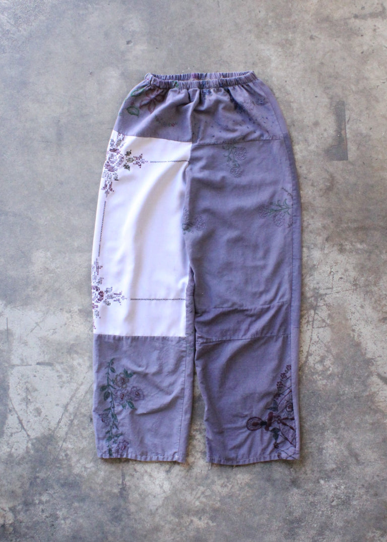 RCYCLD Over Dyed Embroidered Pieced Pant