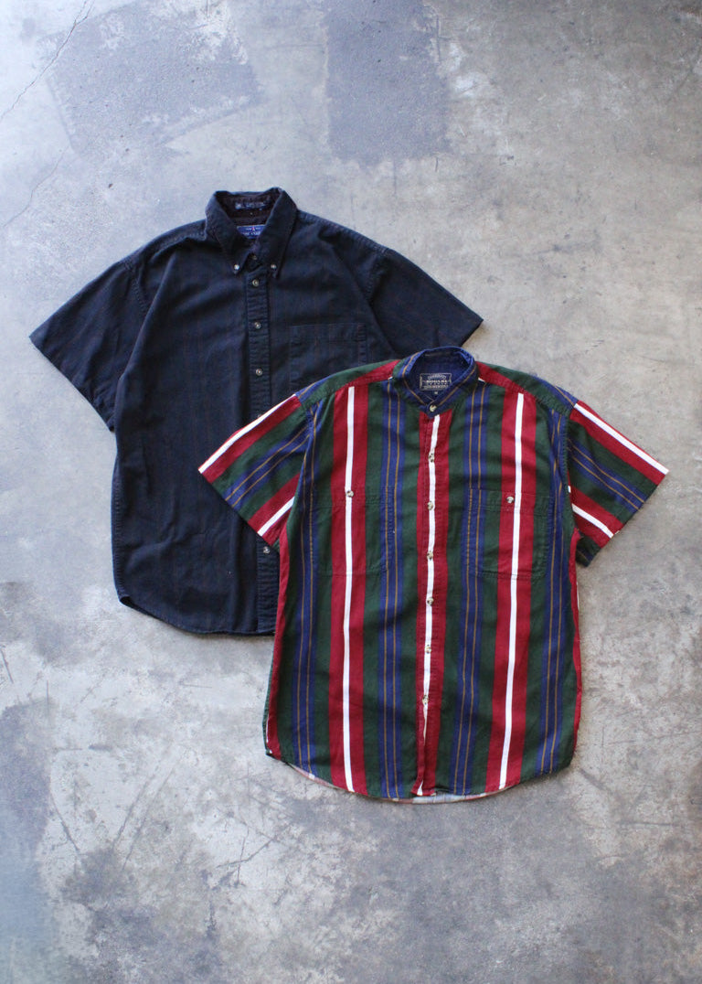 Oversize Bold Stripe Stripe Button Down Shirt