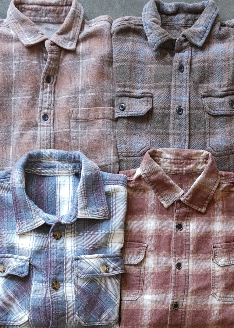 Vintage Bleach Heavy Flannel Shirt