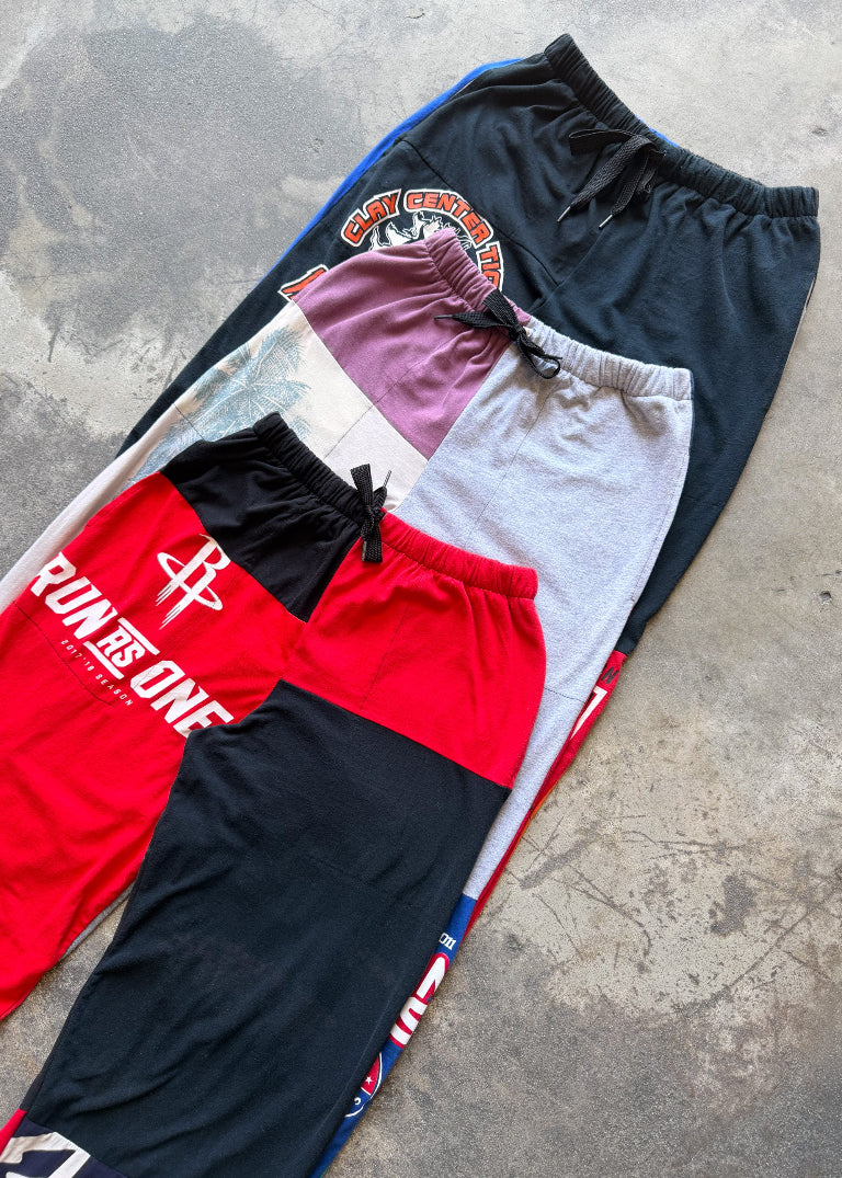 RCYCLD Graphic Tee Pieced Easy Pant