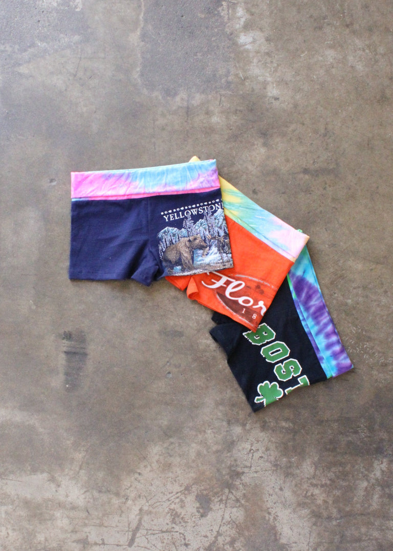 RCYCLD Fold Over Graphic Tee Micro Short