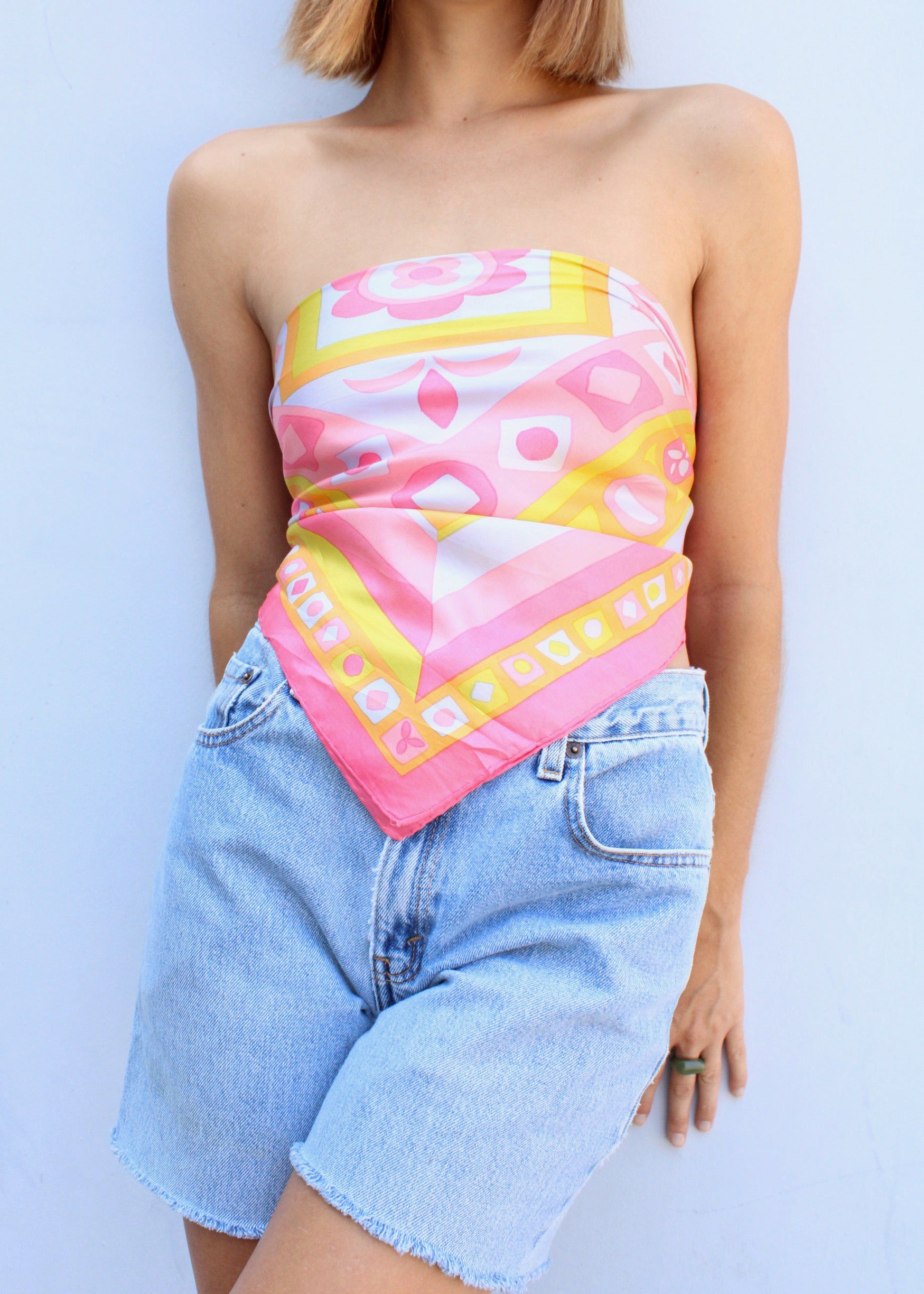 RCYCLD Scarf Tie Top