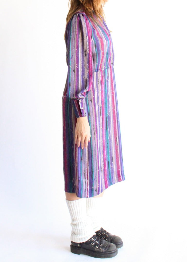 Vintage Striped Dress D0556
