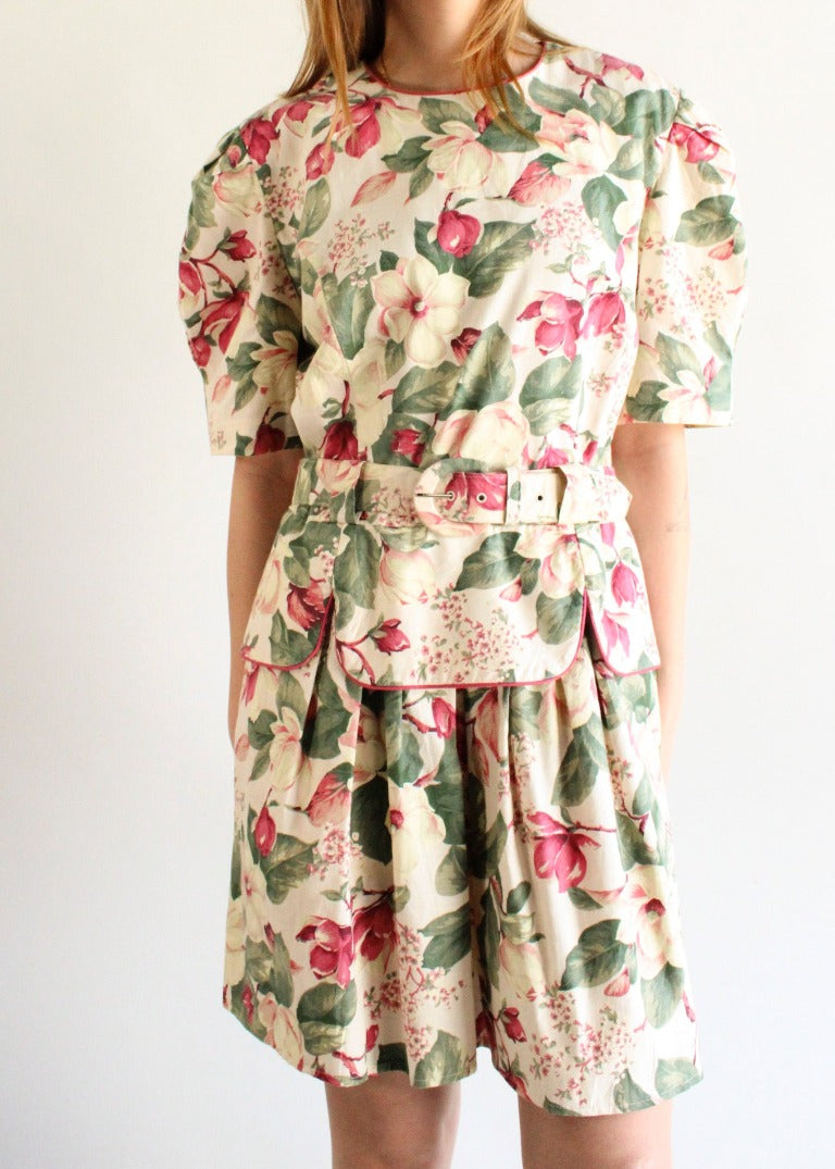 Vintage Floral Dress D0024