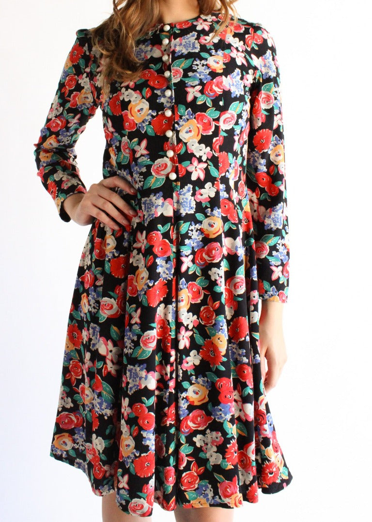 Vintage Floral Dress D0072