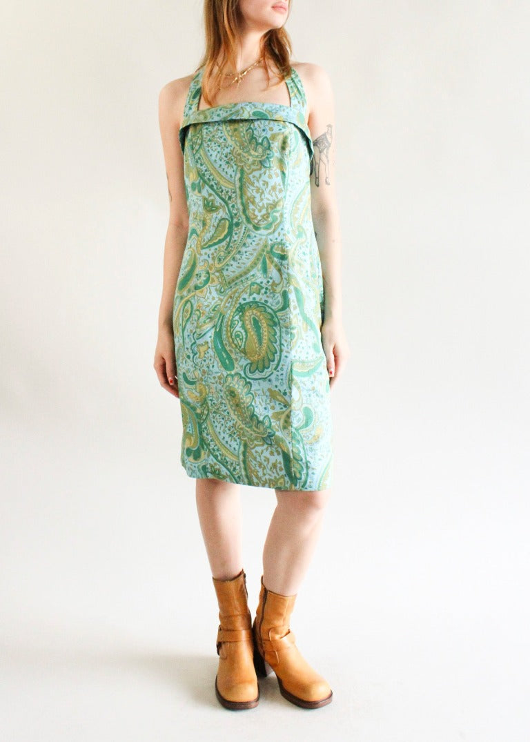 Vintage Paisley Dress D0258