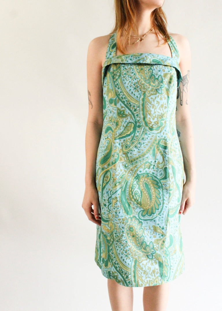Vintage Paisley Dress D0258