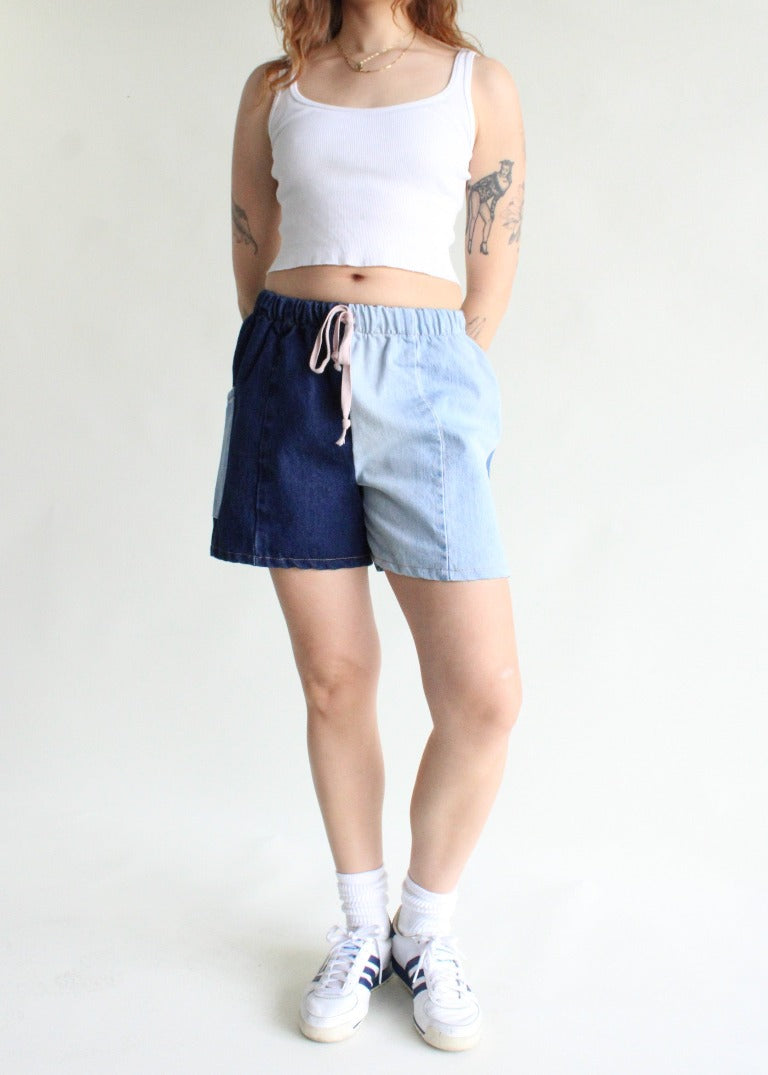 RCYCLD Eco-Denim Pieced Shorts