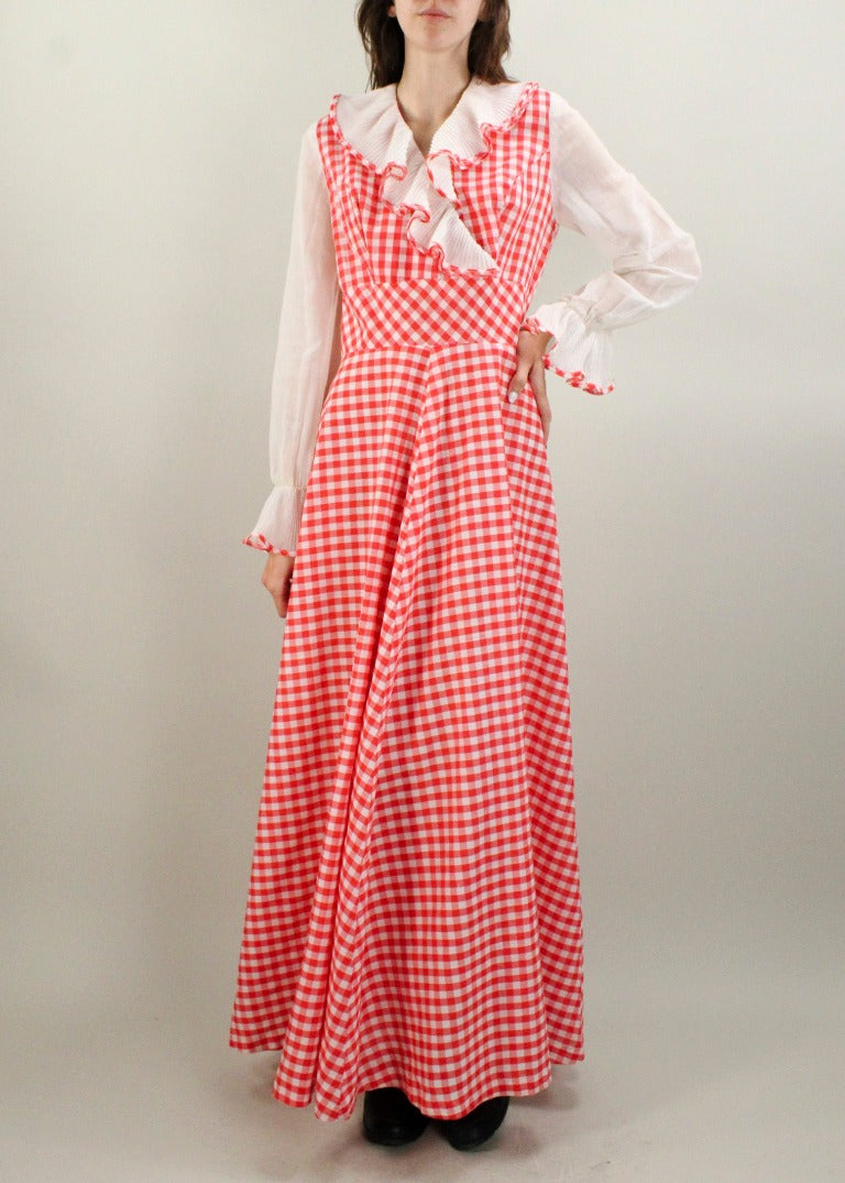 Vintage Gingham Dress D0366